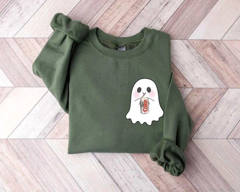 Halloween Diet Coke Sweatshirt, Diet Coke Ghost Sweatshirt, Funny Ghost Diet Coke Sweatshirt, Diet Coke Sweatshirt, Halloween Diet Coke, Ghost Diet Coke Sweatshirt