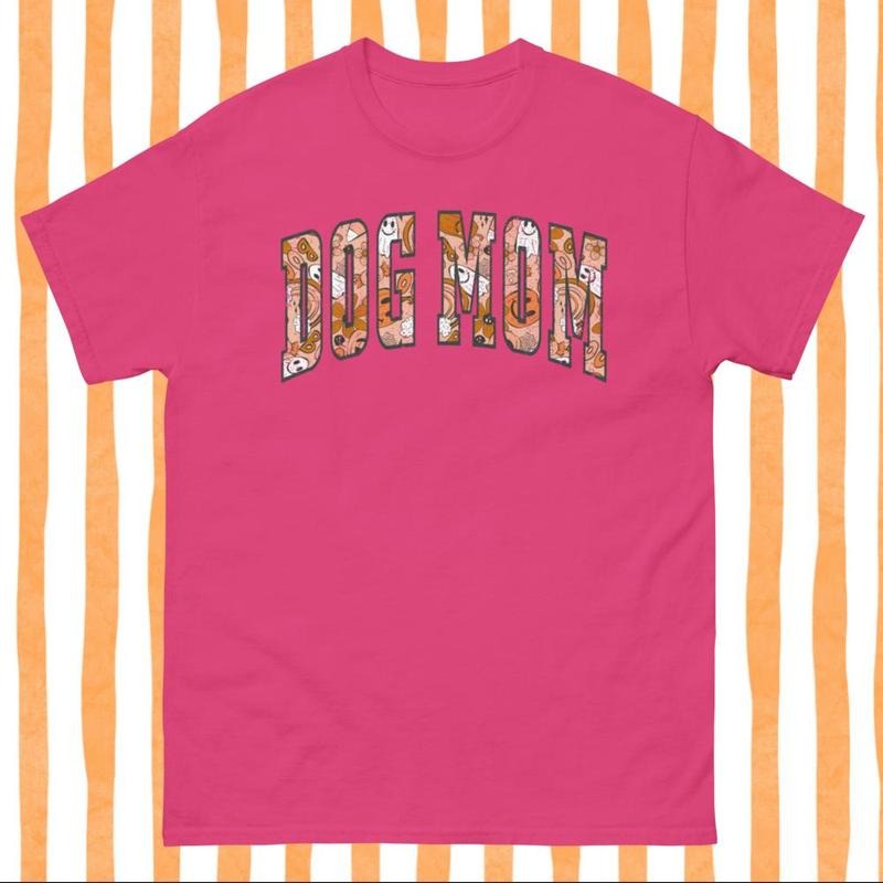 Halloween Dog Mom Gildan Shirt - Gildanshirt, Unisex Apparel Relaxed Fit Printed In The USA Clothing Womenswear Casual Comfort Cotton Top Athletic Boho Chic