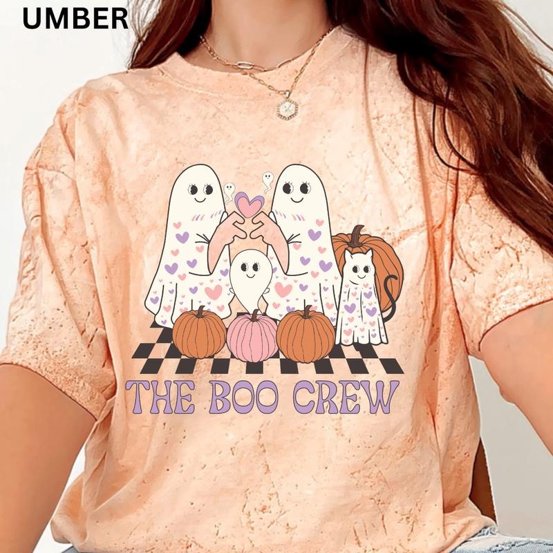 Halloween Graphic Shirt, The Boo Crew Shirt, Comfort Colors Shirt, Comfort Colors Halloween Shirt, Casual Shirt Unisex, Halloween Clothing, Graphic Halloween Apparel, Casual Cotton T-shirt, Unisex Halloween
