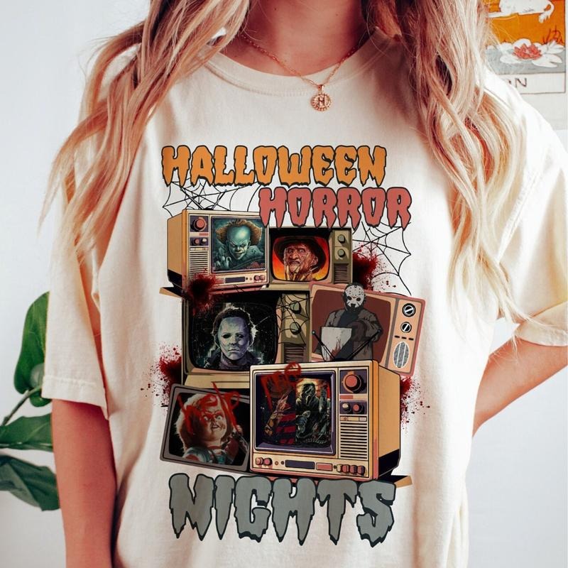 Halloween Horror Nights Shirt, Horror Movie Characters Swetshirt, Horror Movie Shirt, Michael Myeers Swetshirt, Jason Shirt, Halloween 2024