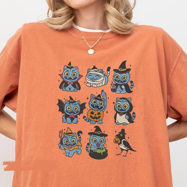 Halloween Kpop Hunter Tiger T-Shirt, Pumpkin Fall Vibes Kids Shirt, Huntrix Jinu T-Shirt, Saja Girls Tee For Fan, Kpop...