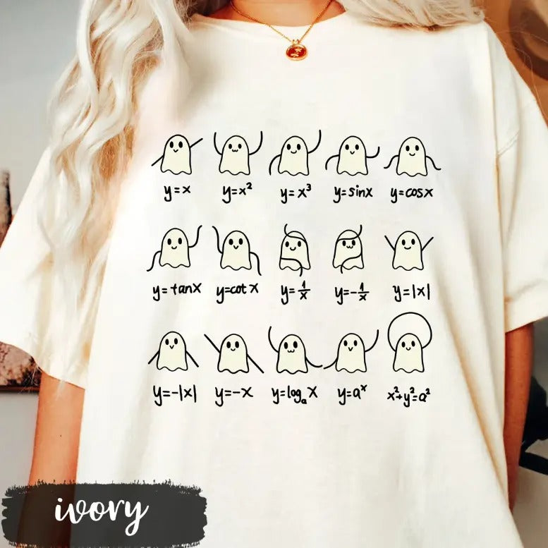 Halloween Shirt, Math Teacher Shirts, Funny Halloween Shirts, Math Teacher Gifts, Cute Ghost Shirt, Sp00ky Teacher Shirt