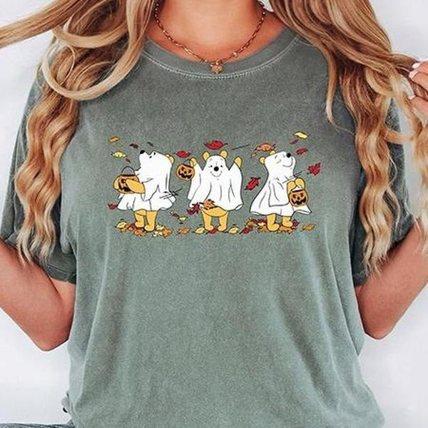 Halloween Shirt, Retro Ghost Shirt, Cute Fall Shirt, Women's Halloween Tee, Pumpkin Season Tee, Cute Ghost