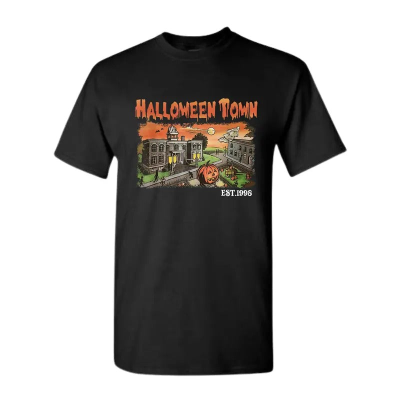 Halloween Town EST 1998 T-Shirt, Halloween Party Cute Halloween T-Shirt, For Men And Women Hoodie, Sweatshirt