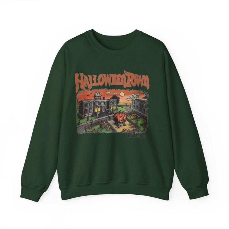 HalloweenTown Unisex Heavy Blend Crewneck Sweatshirt Sweatshirt, Hoodie, Comfort Colors