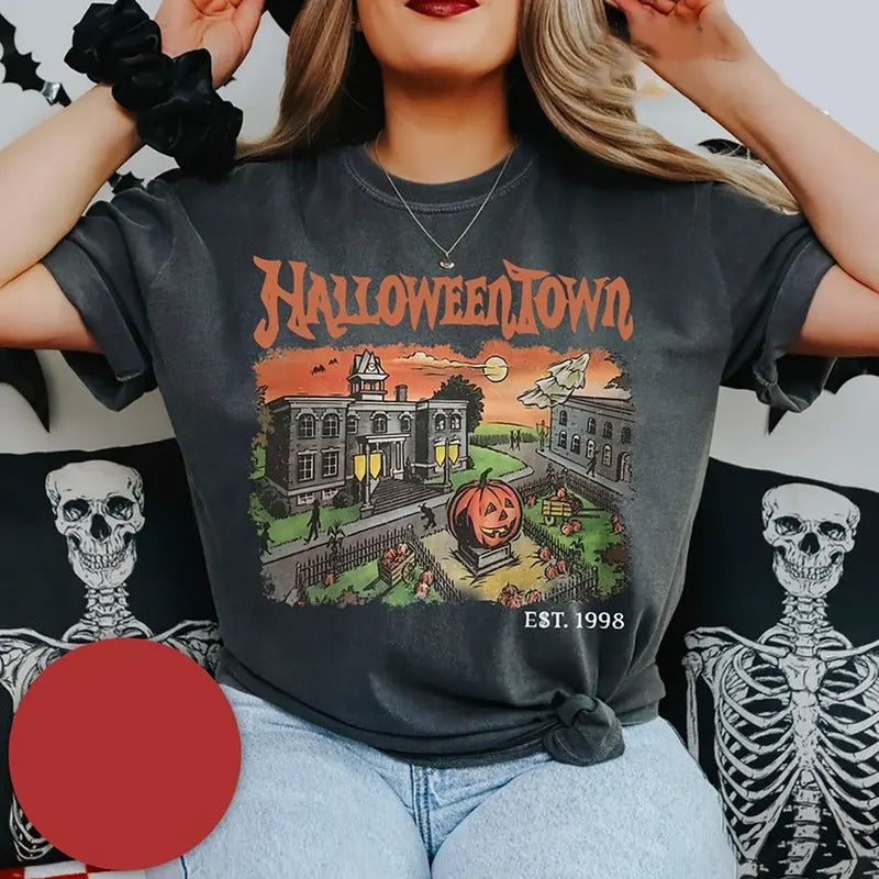 Halloweent.own Uni EST 1998 Shirt Retro Halloween Spooky Seasons Cotton Shirt