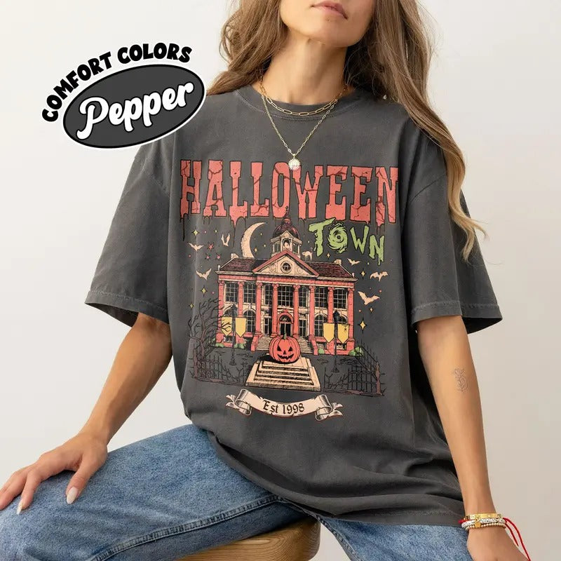 Halloweentown Est 1998 Comfort Colors Shirt, Halloweentown University Tshirt , Spooky Season Shirt, Casual Womenswear