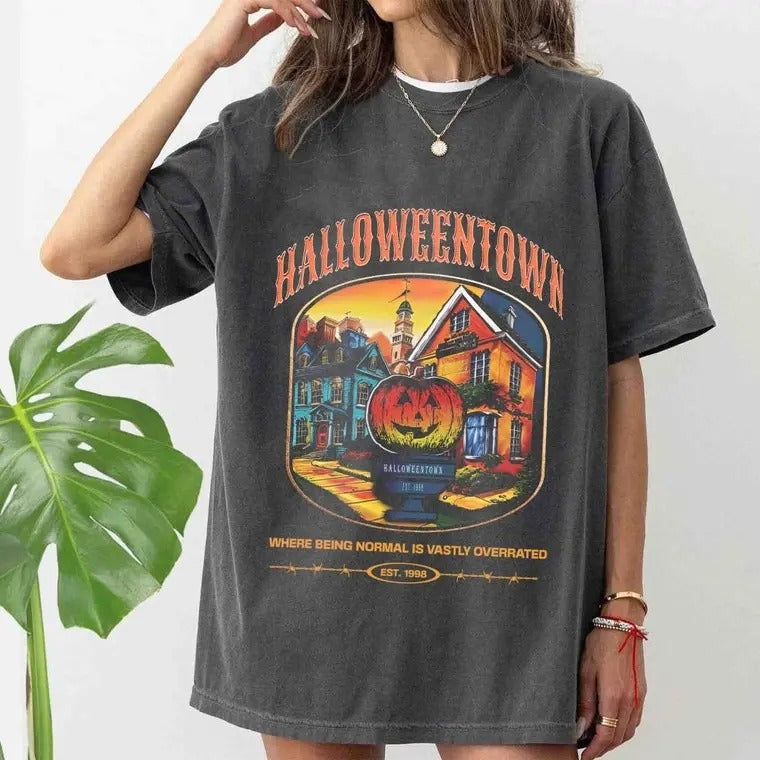 Halloweentown Est 1998 Comfort Colors T shirt, Halloweentown University shirt, Halloween Shirt, Retro Halloweentown shirt, Halloween Pumpkin