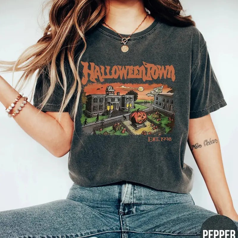 Halloweentown Shirt, Halloween Tshirt, Retro Halloweentown T-Shirt, Halloweentown University Tees, Halloween Crewneck...