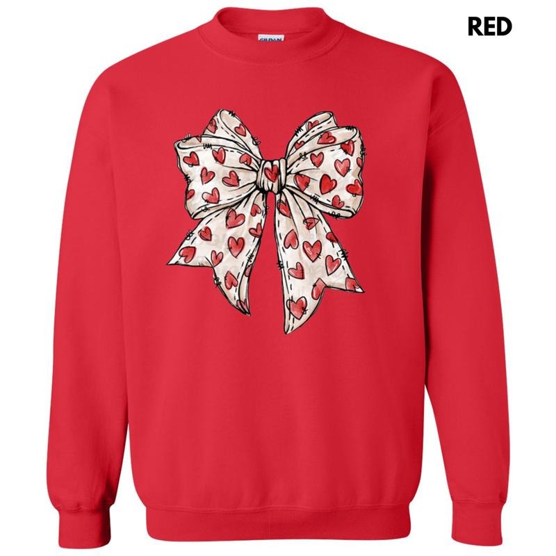 Hand Drawn Heart Bow Sweatshirt 'NLB' T-Shirts, Hoodie | WearSparks.com
