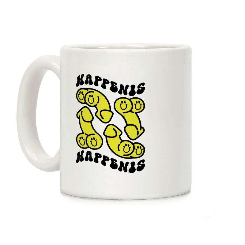 Happenis Coffee Mug, Graphic Tees, Funny Coffee Mug Gift