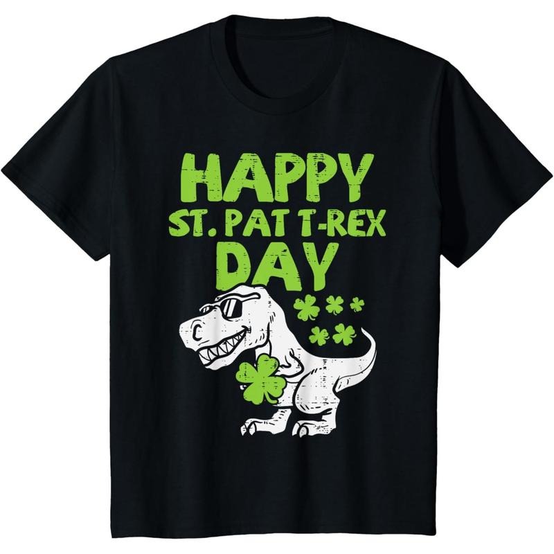 Happy St Pat Trex Day Dino St Patricks Day Toddler Boys Gift T-Shirt made in USA