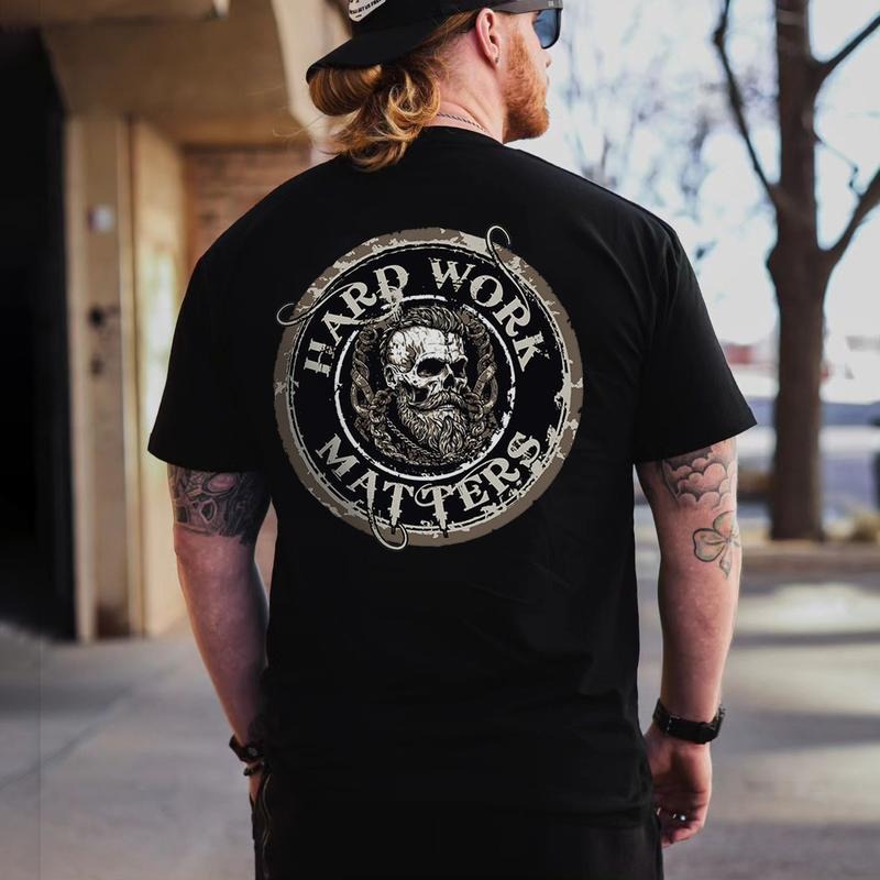 Hard Work Matters Printed Men's T-shirt, Gifts for the Man of Character, Merch gift