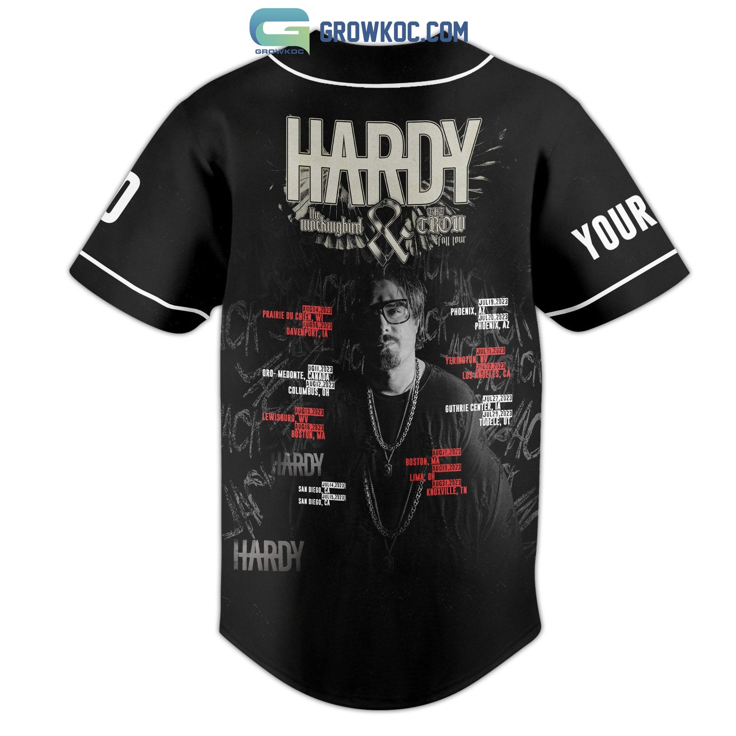 Hardy The Mockingbird And The Crow Fall Tour Personalized Baseball Jersey