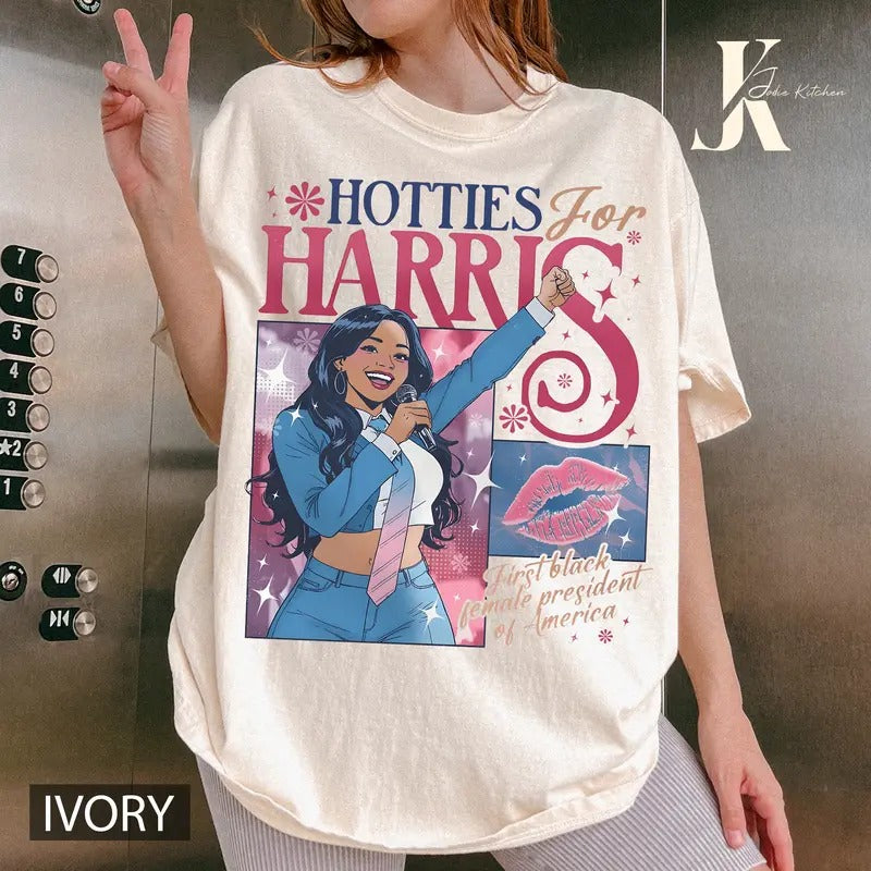 Harris 24 Shirt, Harris Shirt Women, Hotties For Harris Shirt, Kamala shirt, Madam President Tshirt, I Support Women's Rights And Wrongs