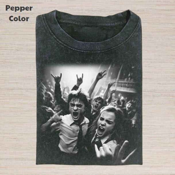 Harry Potter Vintage Graphic Tee, Harry Hermione Party T-Shirt, Movies Tee, Unisex Meme Cringe Funny Dumb Shirt, Menswear Womenswear Streetwear Cotton Comfort