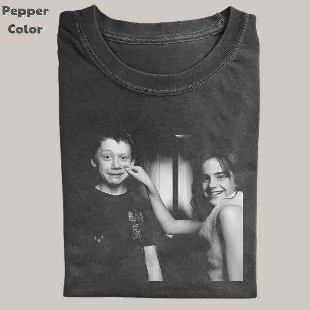 Harry Potter Vintage Graphic Tee, Ron Hermione Smoking T-Shirt, Movies Tee, Unisex Meme Cringe Funny Dumb Shirt, Menswear Womenswear Streetwear