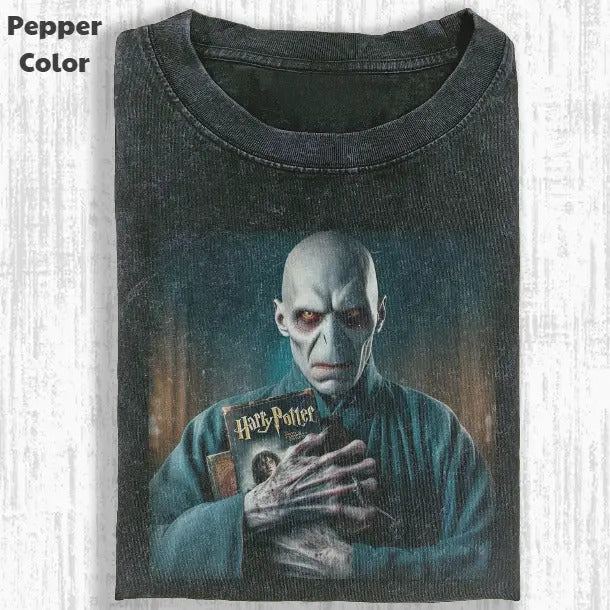 Harry Potter Vintage Graphic Tee, Voldemort Book T-Shirt, Movies Tee, Unisex Meme Cringe Funny Dumb Shirt, Menswear Womenswear Streetwear Cotton Comfort