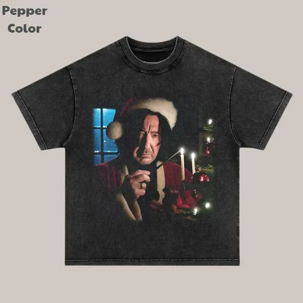 Harry Potter Vintage Tee, Severus Snape Christmas T-Shirt, Movie Graphic Tee, Unisex Meme Cringe Funny Dumb Shirt, Menswear Womenswear Streetwear