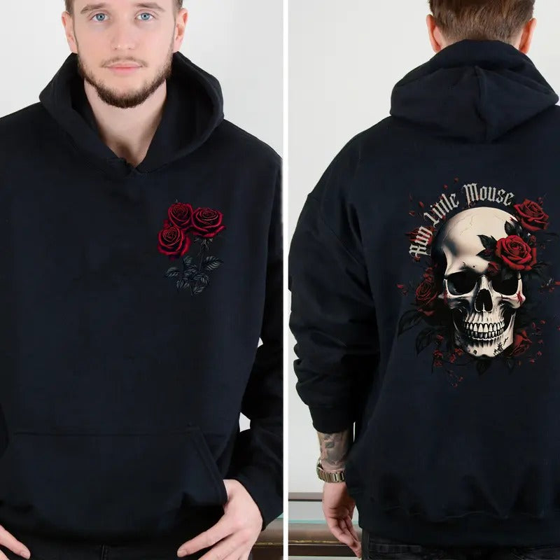 Haunting Adeline Hoodie, Run Little Mouse Hunting Pullover Sweater, Zade Meadows Dark Romance Gifts Booktok Hd Carlton Bookish Smut Womenswear Crewneck Long Sleeves Fabric Graphic Shirt