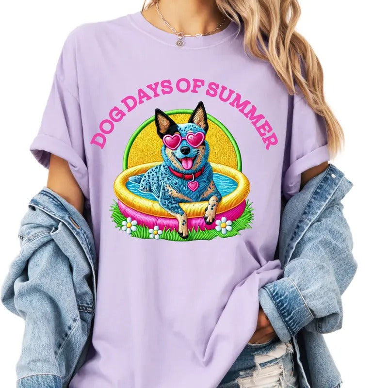 Heeler Dog Days of Summer Shirt ~ Unisex Apparel Relaxed Fit Printed In The USA Clothing Womenswear Casual Comfort Cotton Top Athletic Boho Chic