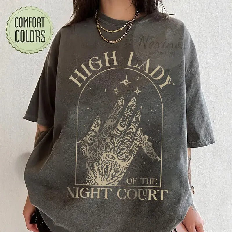 High Lady of the Night Court shirt , TOG tshirt, acosf Booktok SJM Bookish merch gift, Feyre Archeron, The Night Court