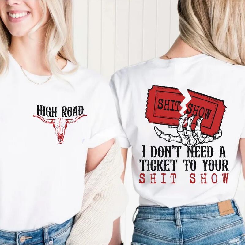 High Road KW 2 Sides Tee, Concert Outfit Merch, Country Fans Top, K0e WetzeI Apparel, Unisex Short Sleeve Tee Shirt, Casual Clothing