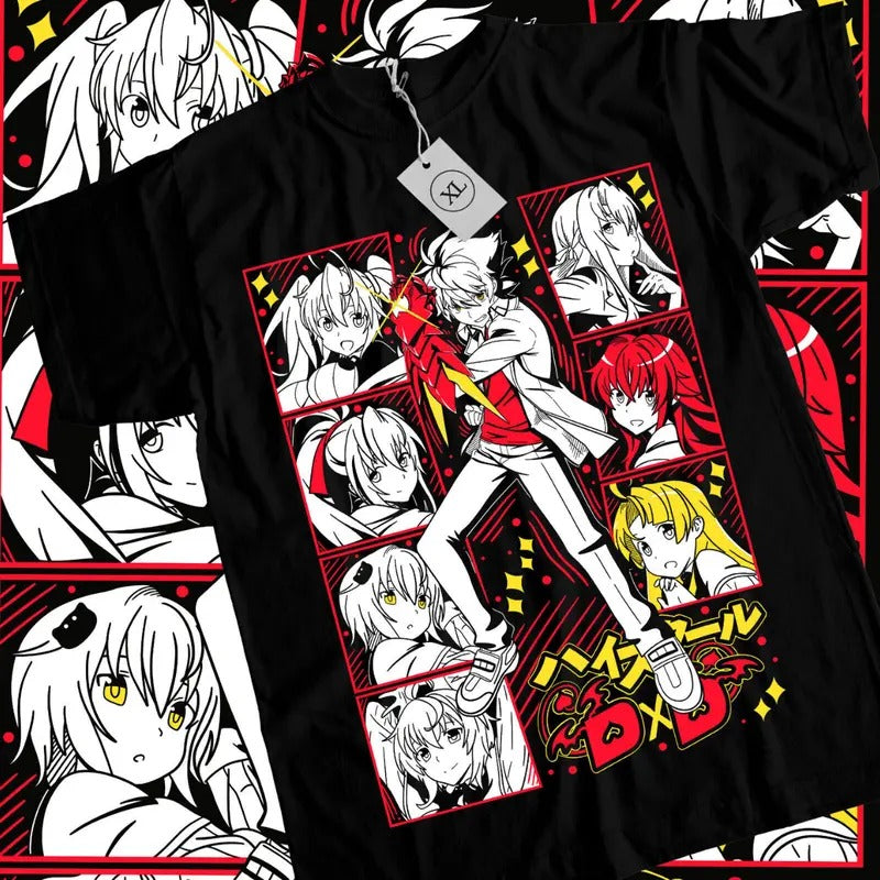High School DxD Anime T-Shirt & Sweatshirt, Issei Hyoudou Rias Akeno Girl Graphic Tee, Anime Manga Lover Gifts Ball Comfort