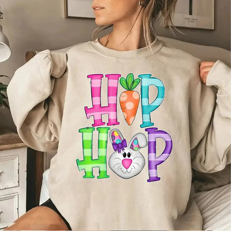 Hip Hop Easter Bunny Sweatshirt, Hoodie, T-shirt, Easter Shirt, Cute Easter Gifts, Peeps Shirt | WearSparks.com