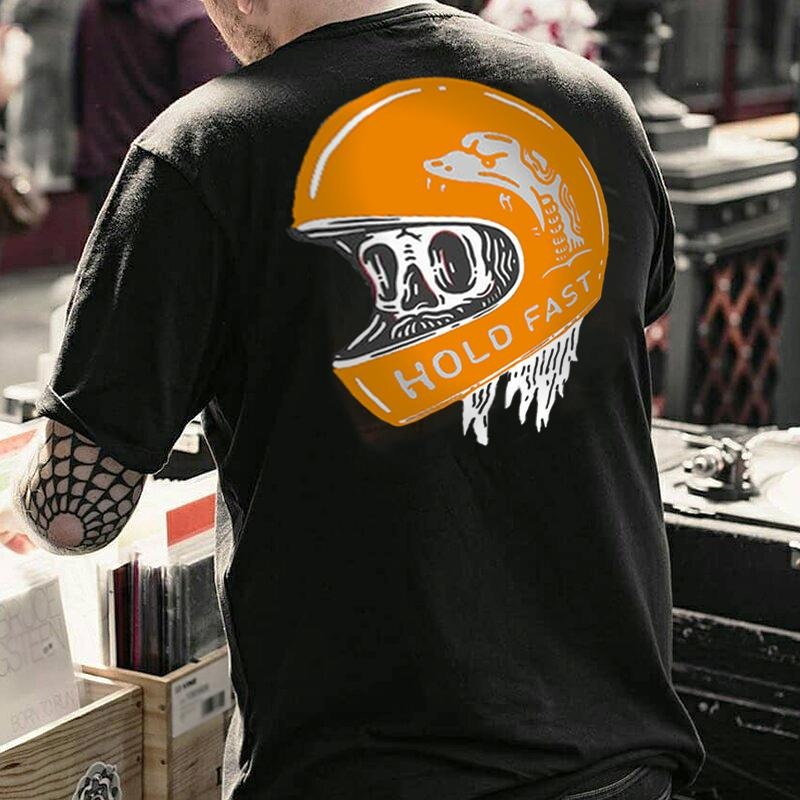 Hold Fast SK print black t-shirt - Naughty Clothes Men