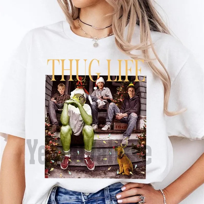 Holiday Humor Shirt - Funny Santa Life T-Shirt for Hip Hop Enthusiasts