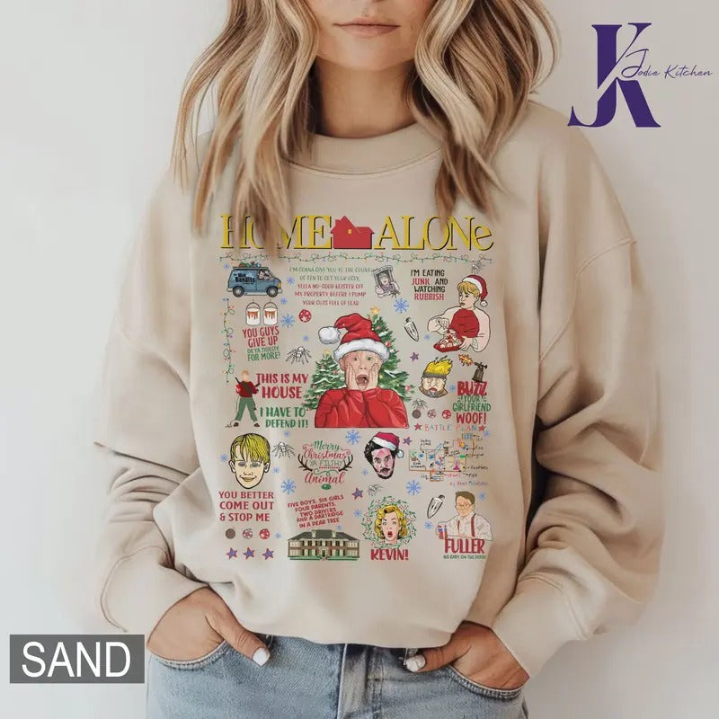 Home Alone Christmas Shirt, Christmas Movie Comfort Colors Shirt, 90s Movie Christmas Sweatshirt, Kevin Home Alone Movie Shirt, Xmas Tee