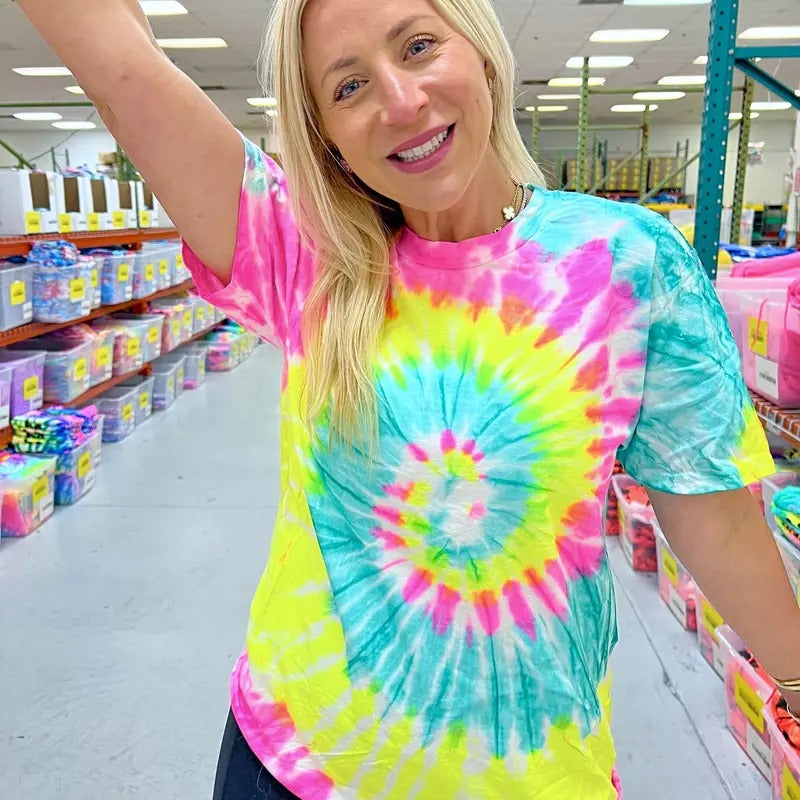 Honeydew Swirl Tie-Dye Tee - Blank