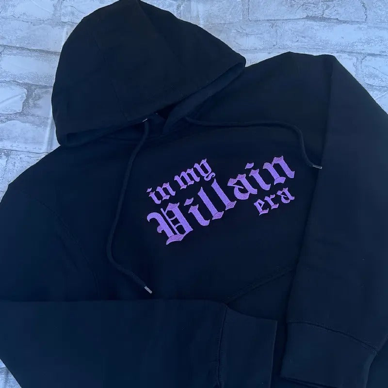 Hoodie - Purple Embroidery In My Villain Era T-Shirts, Sweatshirt | WearSparks.com
