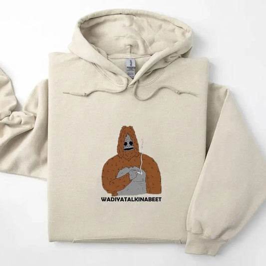 Hoodie Merch Sassy The Sasquatch Smoke Hoodie Unisex Classic Cotton, Graphic Meme Gift