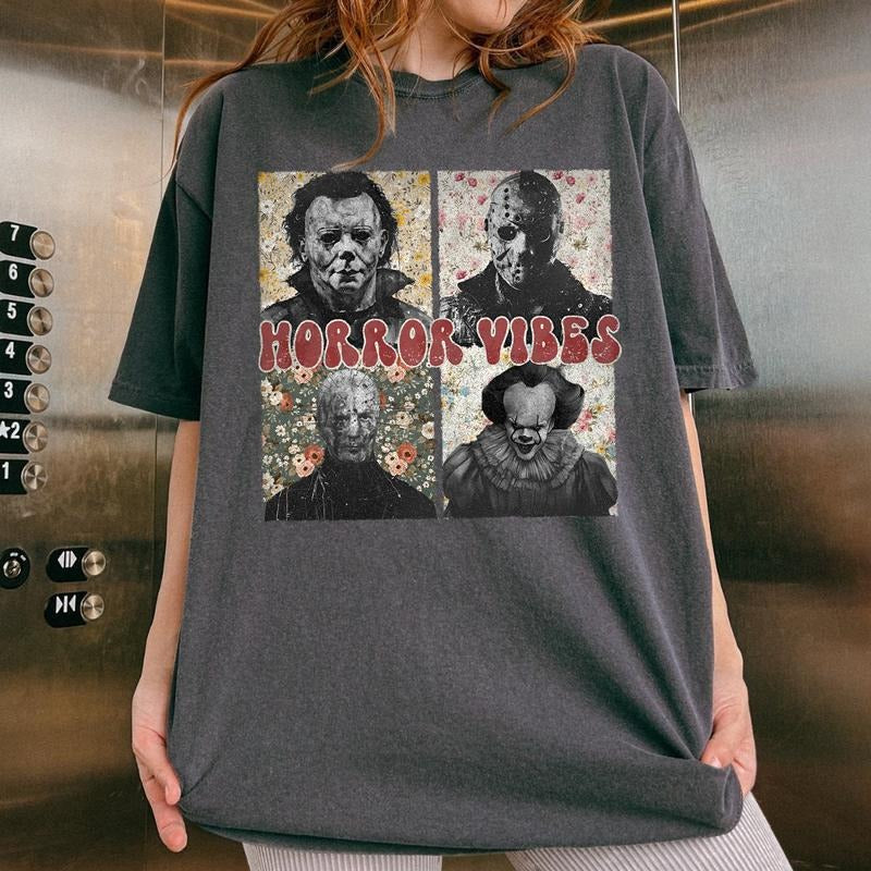 Horr0r Vibes Shirt, Halloween M0vie Shirt, Shirt For Fan Hoodie, Sweatshirt | WearSparks.com