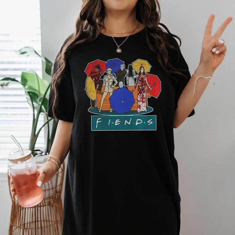 Horror Characters Friends Shirt Jason Voorhees Michael Myers Freddy Krueger Chucky Pinhead Shirt Horror Halloween Shirt