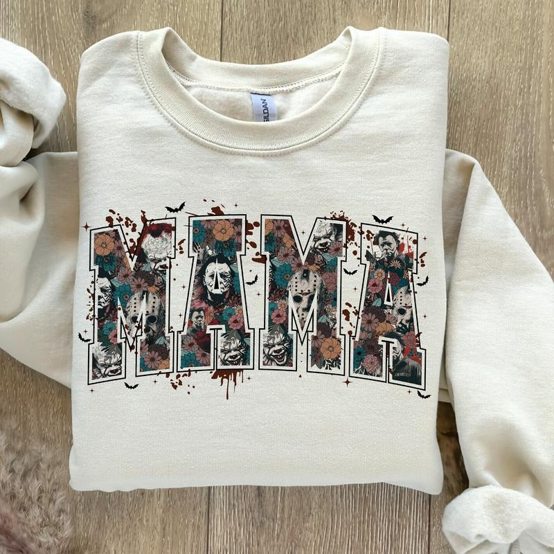 Horror Mama Sweatshirt, Horror Halloween Sweatshirt, Halloween Sweatshirt, Horror Movies Sweatshirt, Spooky Vibes Sweatshirt
