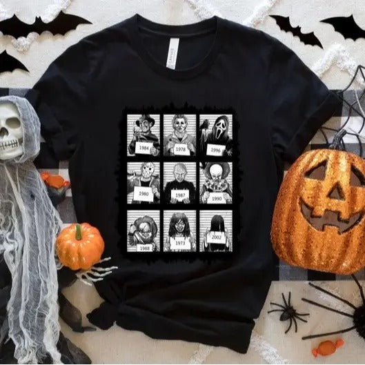 Horror Movie Character Shirt, Horror Shirt, Spooky Shirt, Halloween Shirt, It Shirt, Scary Shirt, Horror Movie Characters