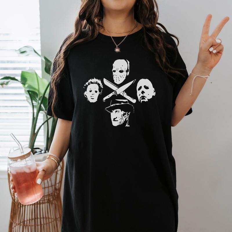 Horror Movie Team Shirt Freddy Krueger Jason Voorhees Lovers Michael Myers Lovers T Shirt Horror Halloween Shirt Halloween Party