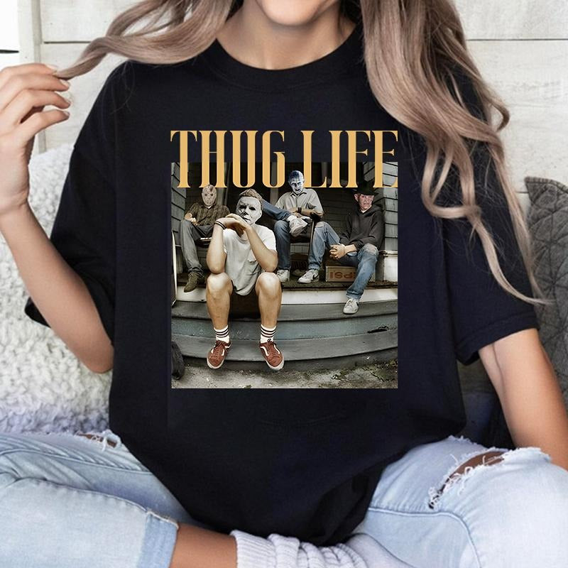 Horror Movie Thug Life Halloween T-shirt