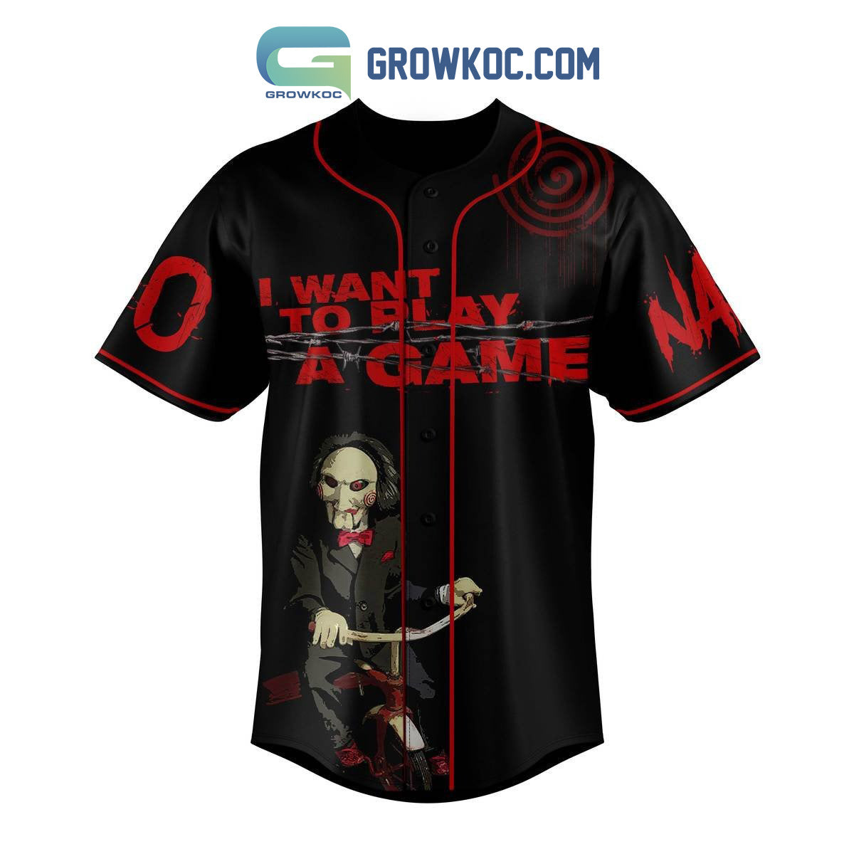 Horror Movies I Want To Play A Game Personalized Baseball Jersey