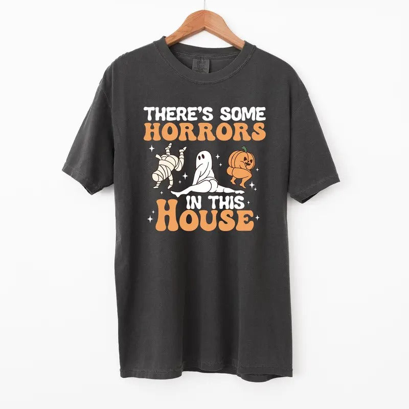 Horrors In This House Fall TShirt, Funny Halloween Comfort Colors Shirts