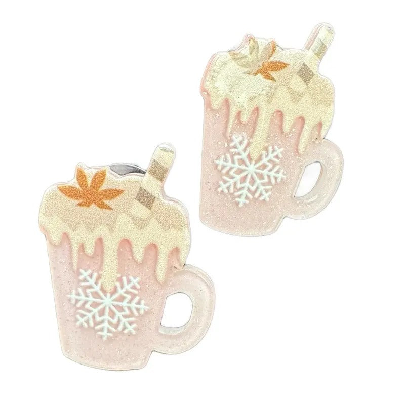 Hot Cocoa Christmas Stud Earrings