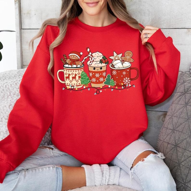 Hot Cocoa Crewneck Sweatshirt, Hot Chocolate Sweater, Hot Cocoa Shirt, Christmas Sweatshirt, Holiday Sweatshirts Winter Season Crewneck, Fun