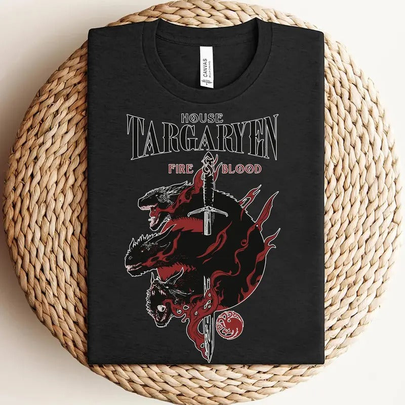 House Of The Dragon Shirt, HOTD Sweatshirt, GOT Shirt, Targaryen Shirt, Team Black Sweater, Unisex Shirt, Gift For Him, Gift For Her, Movie Night Tee