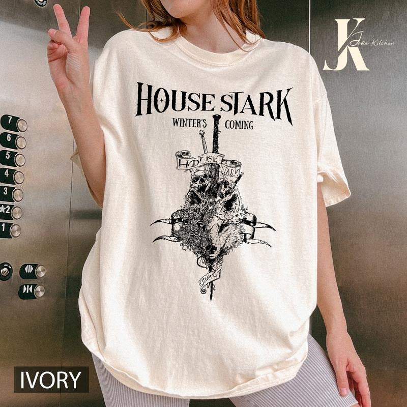 House of the Dragon Stark Comfort Colors Shirt, Stark House Comfort Colors Shirt, House of the Dragon Season 2 Shirt,House of the Dragon Shirt ,Dragon Sweatshirt, Game of Throne Gifts Crewneck Top