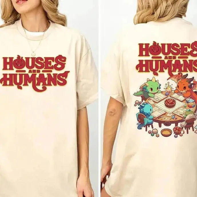 Houses And Humans Dungeons and Dragons T-Shirt Sweatshirt Hoodie, DND Houses And Humans Parody Funny Dungeons Roleplay Game, Dungeons And Dragons Game Best Gift Shirt, Dnd Sweatshirt, Dungeon Master Shirt, RPG Shirt, TTRPG, D&D Shirt