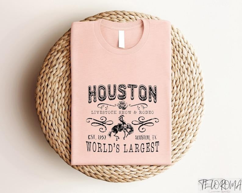 Houston Livestock Show and Rodeo Shirt, Western Country Show Sweatshirt, Rodeo Est 1932 Tee, World's Largest Rodeo Outfit, Wild West Shirtstyle{n002}2