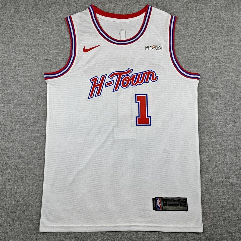 Houston Rockets #1 Amen Thompson 26 Rockets 1 White City Edition Style 2